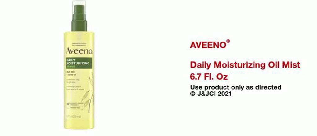 Aveeno Daily Moisturizing Oil Mist for Rough Sensitive Skin with Oat and Jojoba Oil - Lightly Scented - 6.7 fl oz