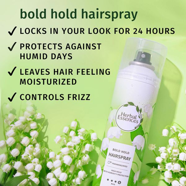 Herbal Essences Bold Hold Anti-Frizz Hair Spray, Paraben Free - 8oz