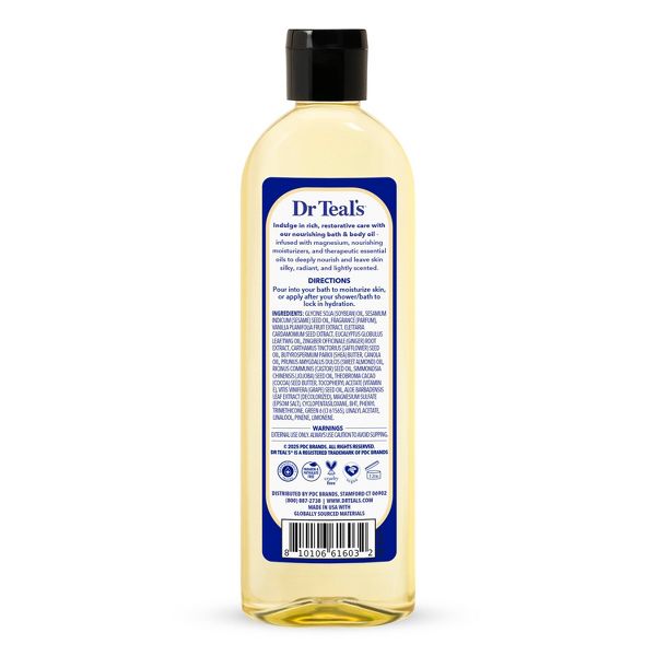 Dr Teal's Vanilla Comfort Moisturizing Bath & Body Oil with Essential Oils - 8.8 fl oz