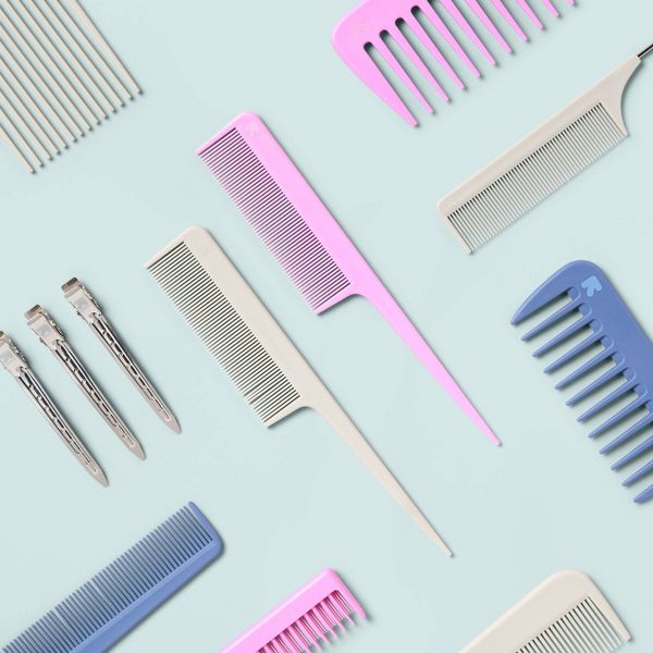 Tail Styling Combs - 2pc - Pink and Gray - up&up™
