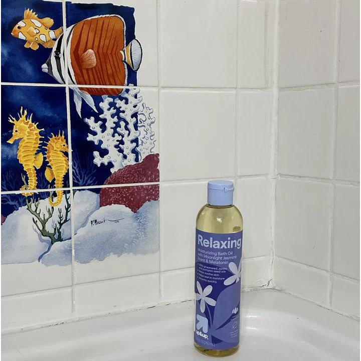 Relaxing Moisturizing Bath Oil with Moonlight Jasmine Scent and Melatonin - 8.8 fl oz - up&up™