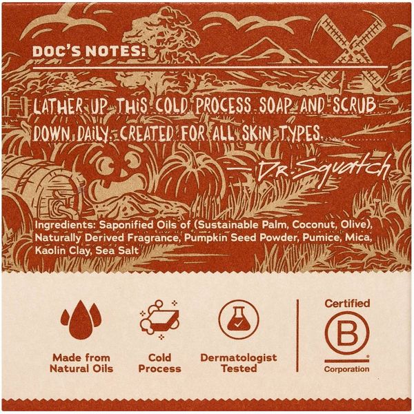 DR. SQUATCH Men's All Natural Bar Soap - Drunk'n Pumpkin - 5oz