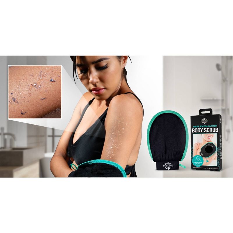 Dermasuri Deep Exfoliating Body Scrub Glove - Whole Body Application, 1 Piece