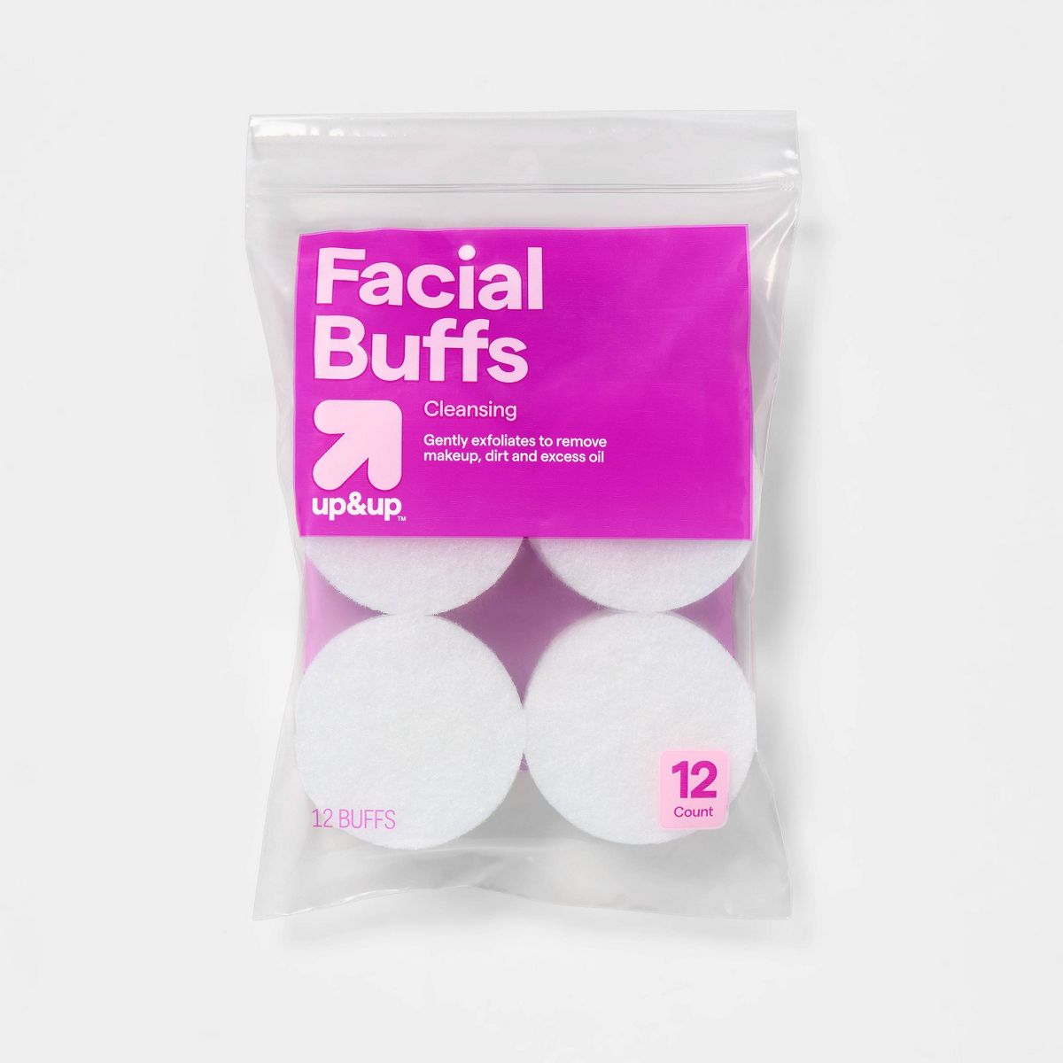 Facial Buff Sponges - 12ct - White - up&up™
