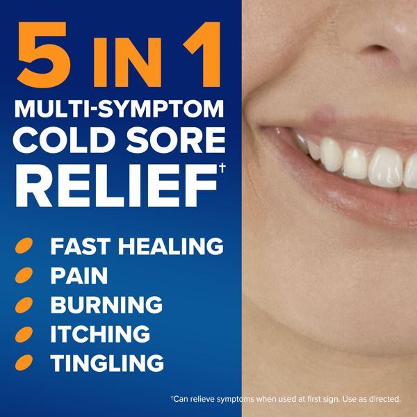 Abreva Docosanol 10% Cream Cold Sore/Fever Blister Treatment Tube - 0.07oz