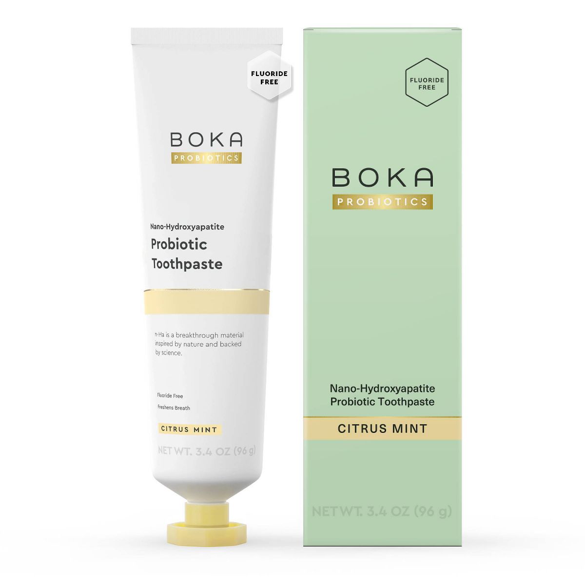 Boka n-Ha Probiotic Toothpaste - Citrus Mint - 3.4oz