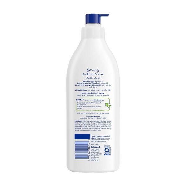 Nivea Skin Firming Hydration Body Lotion with Q10 and Shea Butter Scented - 16.9 fl oz