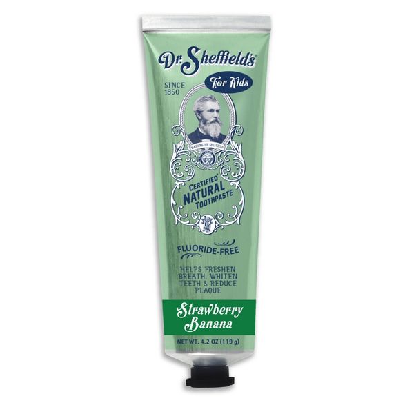 Dr. Sheffield's Certified Natural Kids Toothpaste - Strawberry Banana - 4.2oz/2pk