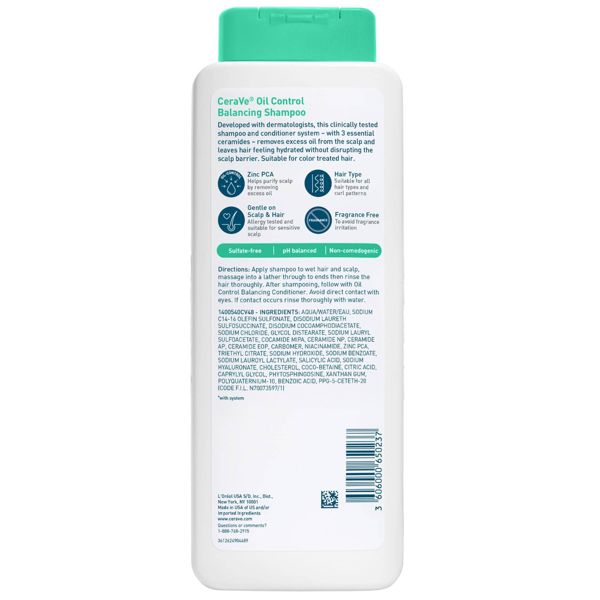 CeraVe Oil Control Gentle Scalp Care Shampoo - 12 fl oz