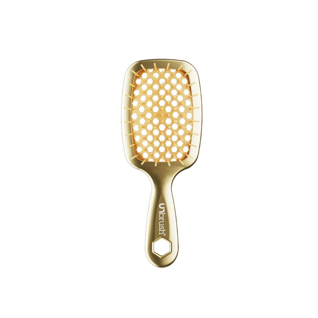 UNbrush Mini Hair Brush - Chrome Gold
