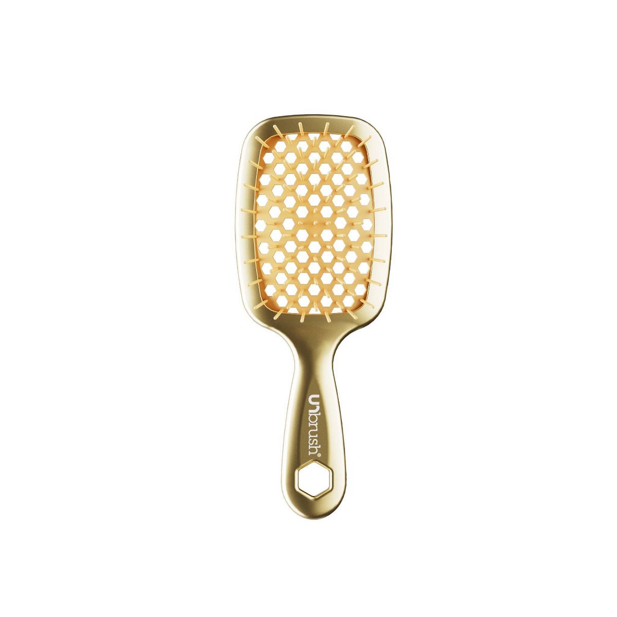 UNbrush Mini Hair Brush - Chrome Gold