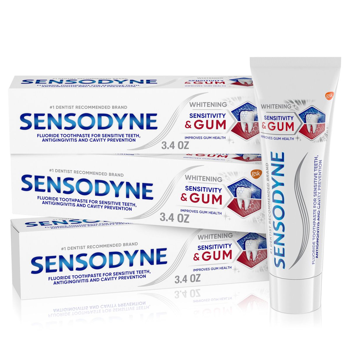 Sensodyne Sensitivity & Gum Whitening Toothpaste - 3.4oz/3pk