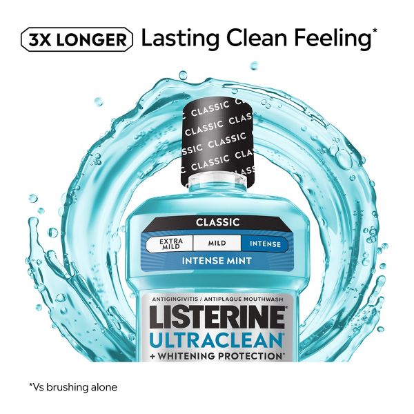 Listerine Ultraclean Tartar Control Antiseptic Intense Mouthwash - Cool Mint - 500ml
