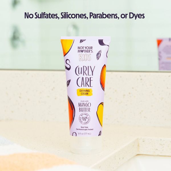 Not Your Mother's Kids' Curl Defining Hair Cream for Curly Hair - 6 fl oz: Moisturizing, Shine Enhancing, Dye-Free, Vegan