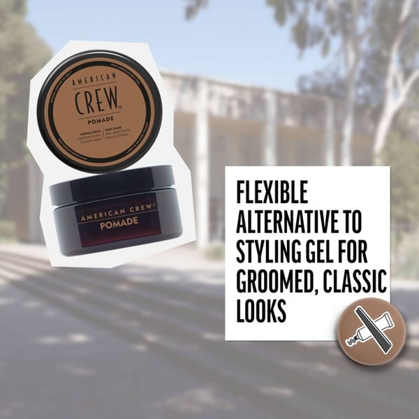 American Crew Men's Medium Hold and High Shine Hair Pomade Gel - 3oz