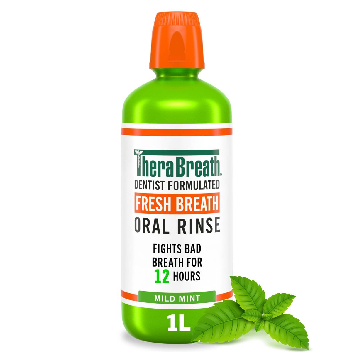 TheraBreath Fresh Breath Mouthwash Alcohol-Free - Mild Mint - 16 fl oz