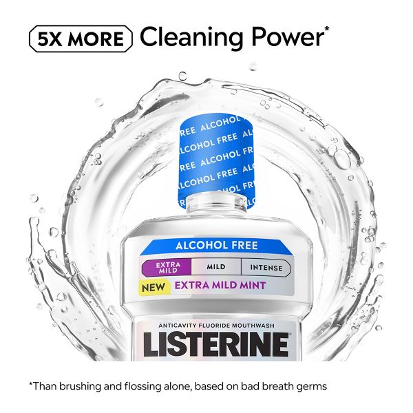 Listerine Total Care Alcohol-Free Anticavity Fluoride Extra Mild Mouthwash - Mint - 500ml