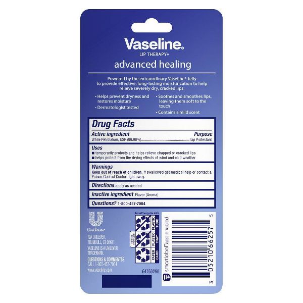 Vaseline Lip Therapy Advanced Healing Moisturizer - 0.7oz/2ct