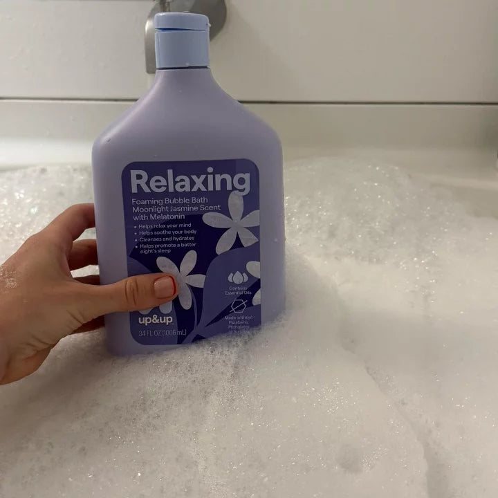 Relaxing Foaming Bubble Bath - Moonlight Jasmine Scent with Melatonin - 34oz - up&up™
