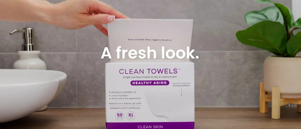 Clean Skin Club Clean Towels Healthy Aging - XL - 50ct