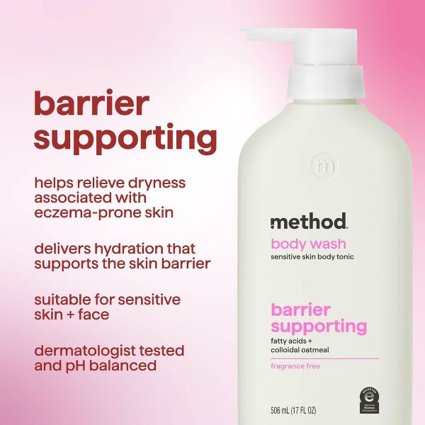 Method Barrier Supporting Body Wash Tonic with Fatty Acids and Colloidal Oatmeal - Fragrance-Free - 17 fl oz