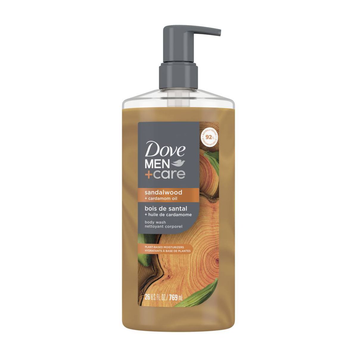 Dove Men+Care Restore Plant Based Body Wash - Sandalwood & Cardamom Oil - 26 fl oz