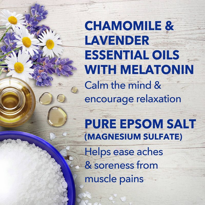 Dr Teal's Epsom Salt Magnesium Soak - Sleep Blend with Melatonin, Lavender & Chamomile - 3lbs
