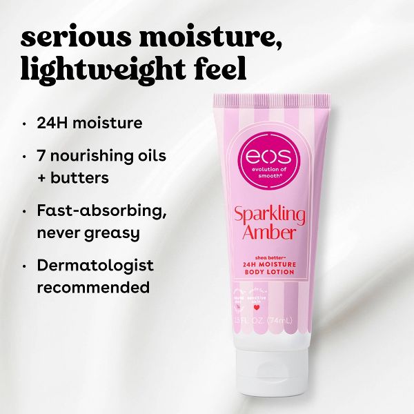 eos Mini Body Lotion - Sparkling Amber - Travel Size - 2.5 fl oz
