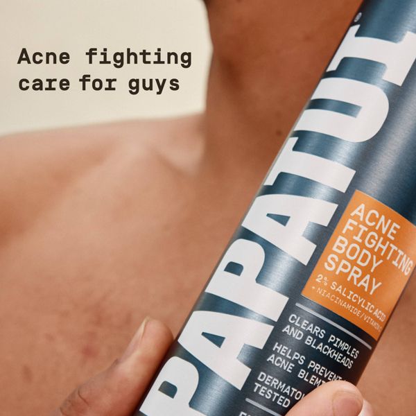 Papatui Men's Body Acne Spray for Back & Body Breakouts - 6oz