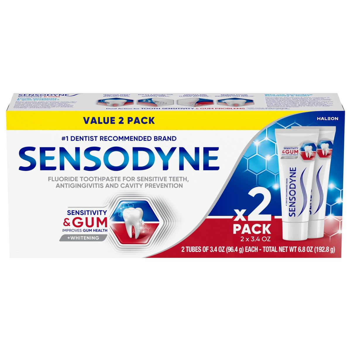 Sensodyne Sensitivity & Gum Whitening Toothpaste - 3.4oz/3pk