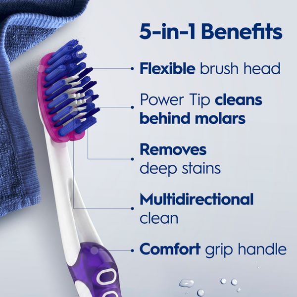 Oral-B Pro-Whitening Medium Bristle Manual Toothbrush - 4ct