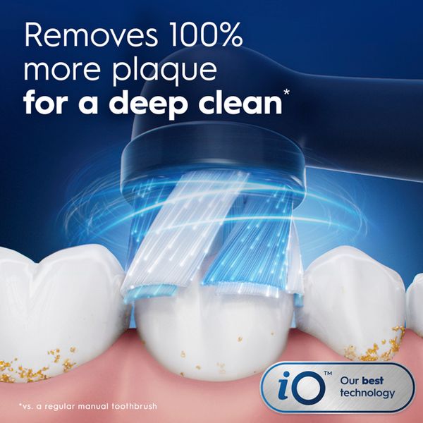Oral-B iO Ultimate Clean Replacement Brush Heads - Black - 4ct