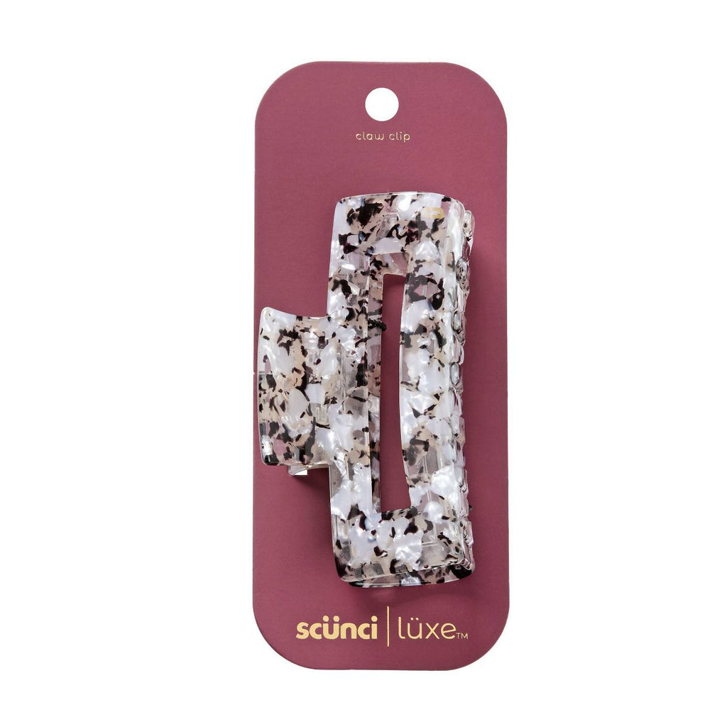 scünci | lüxe Acrylic Open Cut Rectangle Claw Clip - Tort