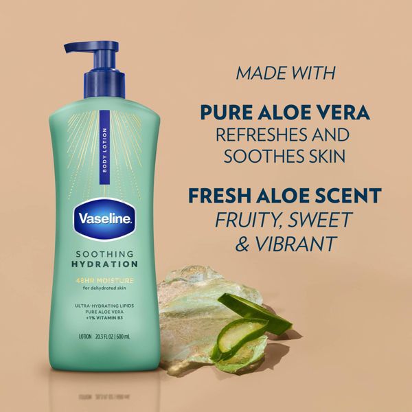 Vaseline Intensive Care Moisturizing Ceramide Body Lotion with Aloe Vera Soothing Hydration