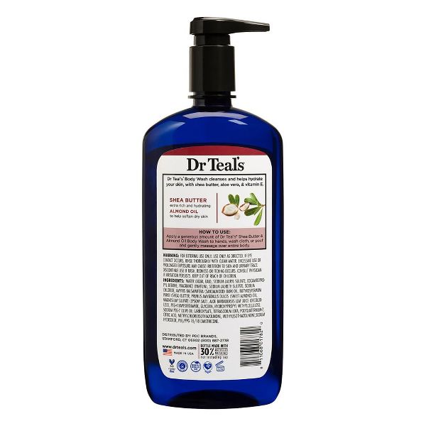 Dr Teals Body Wash with Pure Epsom Salt Shea Butter and Almond Oil Moisturizing Body Cleanser 24 oz