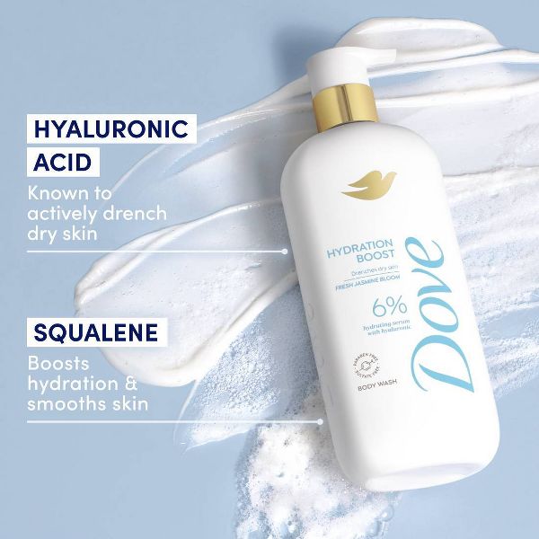 Dove Beauty Hydration Boost Serum Body Wash for Dry Skin with 6% Hydrating Serum - Hyaluronic Acid - 30 fl oz