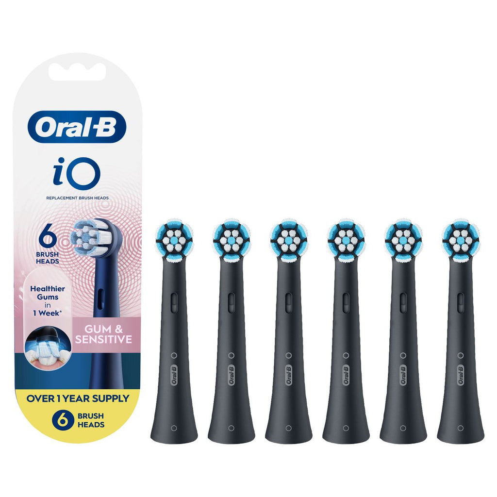 Oral-B iO Gum & Sensitive Replacement Brush Heads - Black - 6ct