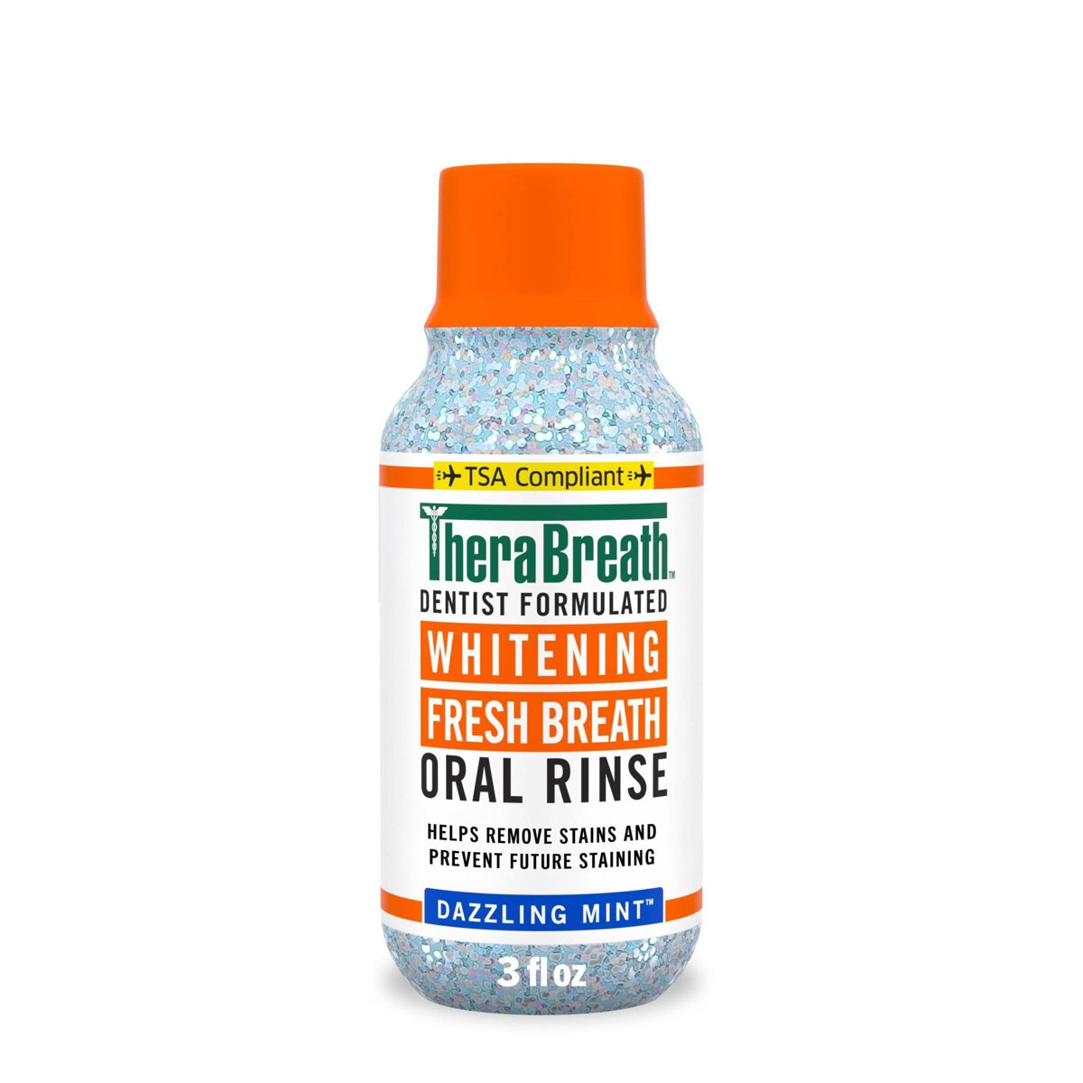 TheraBreath Whitening Mouthwash - Dazzling Mint - 3oz