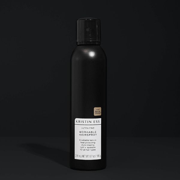 Kristin Ess Ultra Fine Workable Hairspray Light + Flexible Hold with Heat Protectant up to 450°F - 6.7 oz