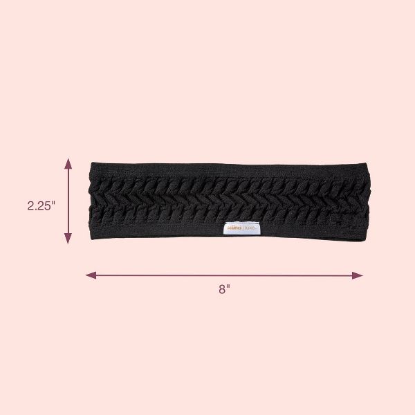 scünci | lüxe Soft Textured Hosiery Headwrap - Black