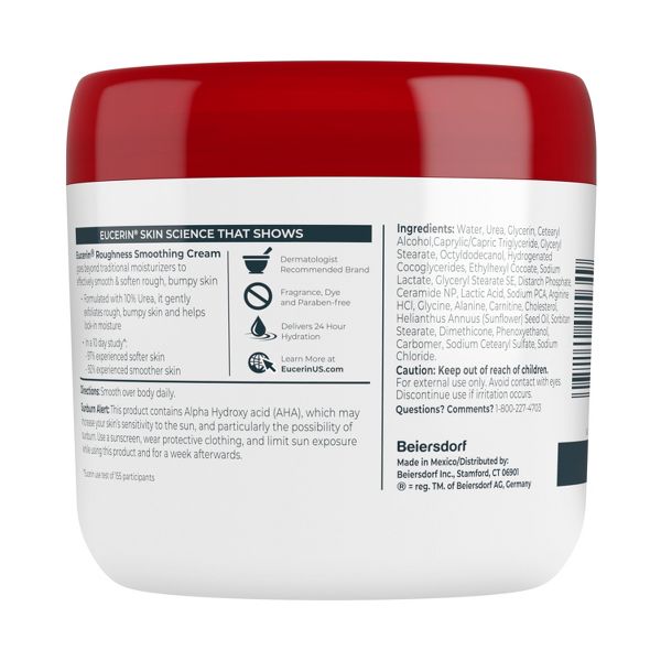 Eucerin Roughness Relief Cream Fragrance Free Body Cream for Dry Skin - 16oz