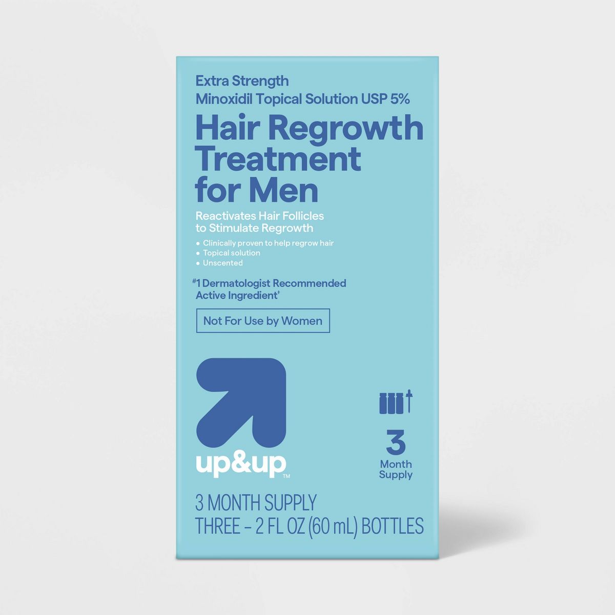 Extra Strength Minoxidil Hair Regrowth Treatment for Men - 2 fl oz each - up&up™