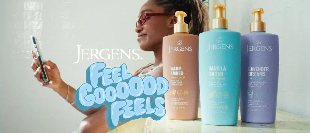 Jergens Shea Fusion Vanilla Crush Scented Body Lotion with Shea Butter & Vitamin E for 24-Hour Moisture - 14 fl oz
