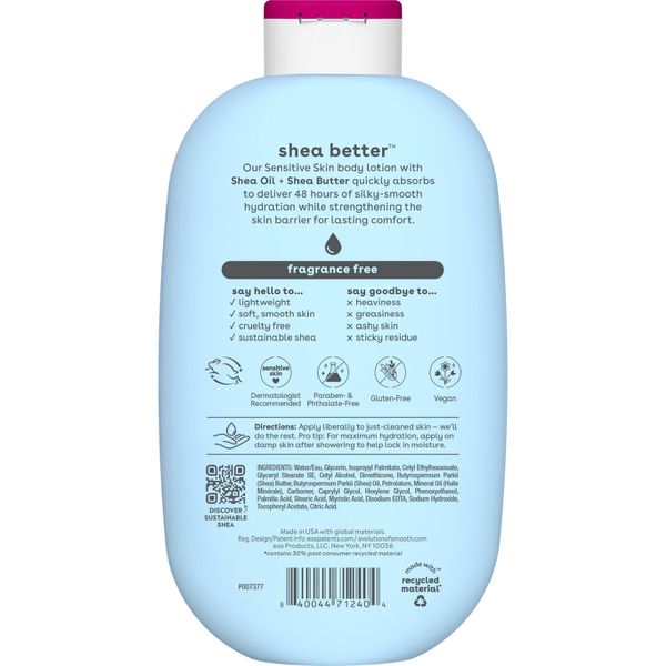 eos Shea Better 24H Moisture Body Lotion - Fragrance Free - 16 fl oz