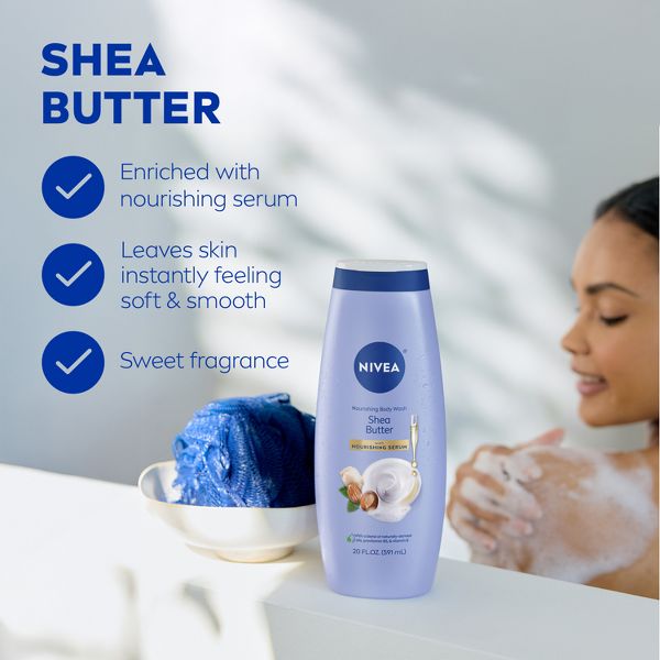 Nivea Shea Butter Nourishing Body Wash for Dry Skin - 20 fl oz