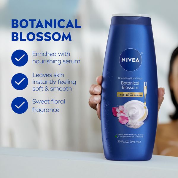 Nivea Nourishing Botanical Blossom Body Wash for Dry Skin - 20 fl oz