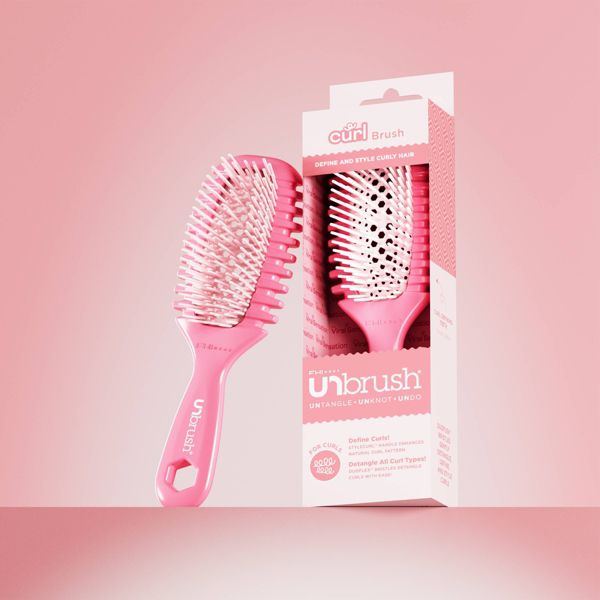 UNbrush Curl Hair Brush - Coral Pink