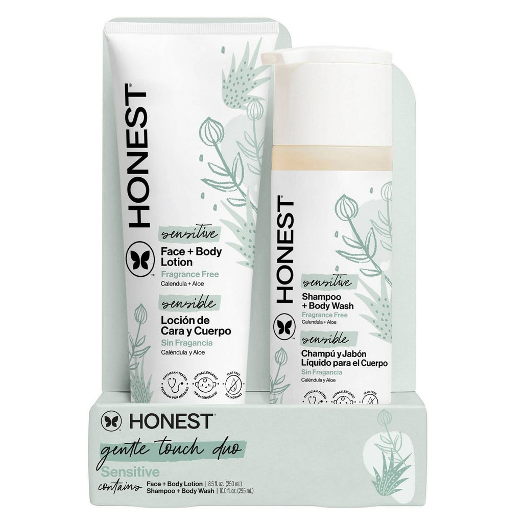 The Honest Company Sensitive Disney Shampoo + Body Wash and Lotion Duo - Fragrance Free - 18.5 fl oz
