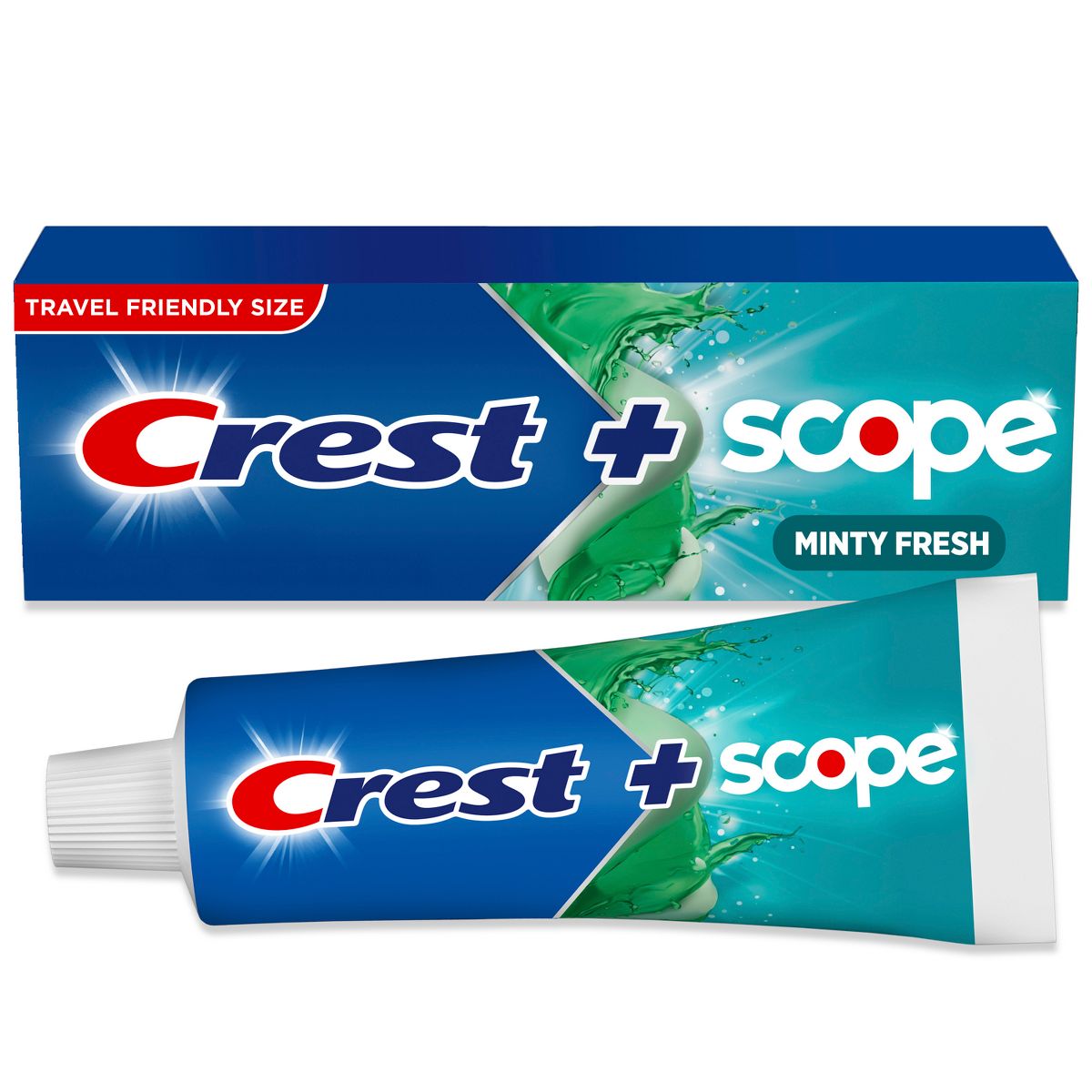 Crest + Scope Complete Travel Size Fluoride Whitening Toothpaste Minty Fresh - 2.7oz