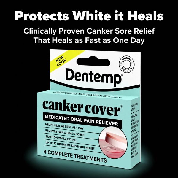 Dentemp Canker Cover Oral Pain Reliever - 4ct
